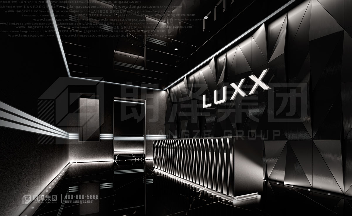 越南峴港LUXX酒吧設(shè)計效果圖（前廳）